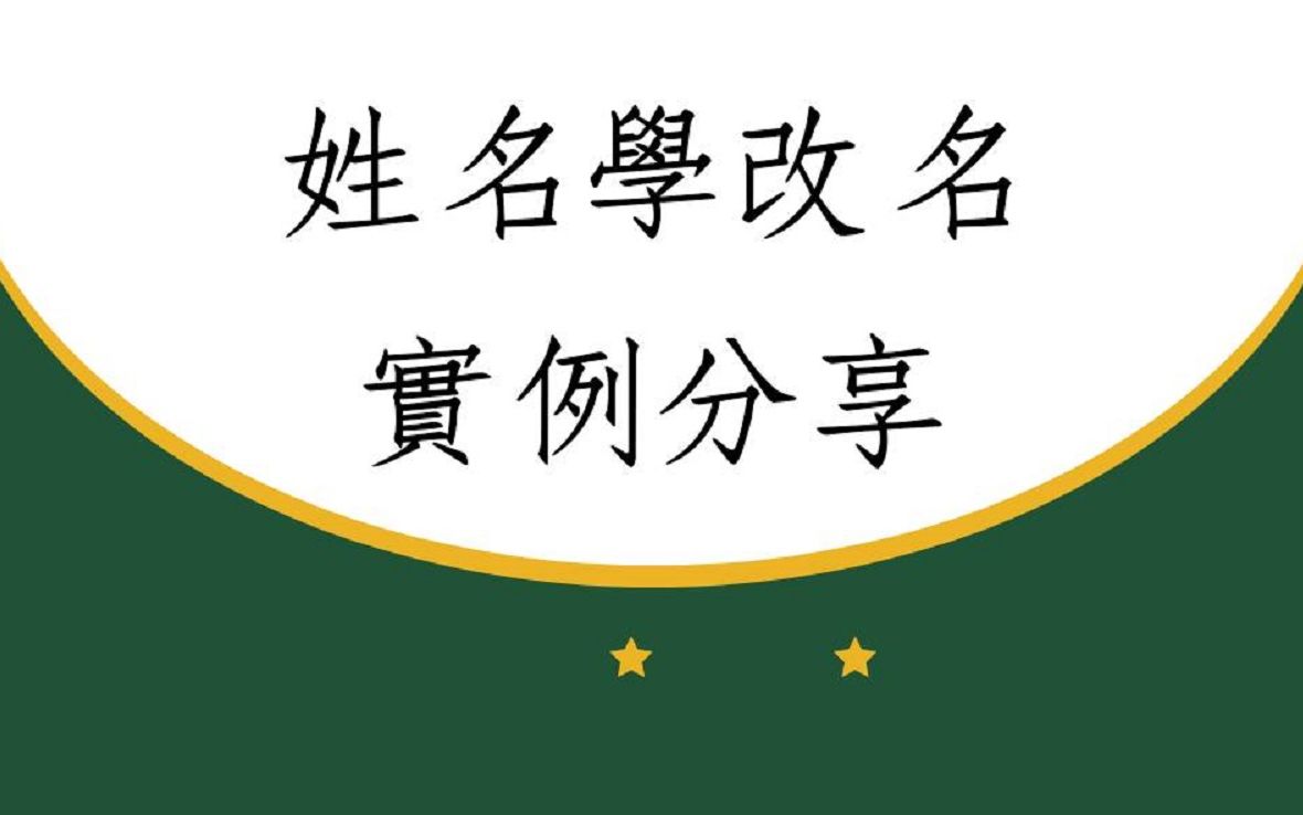 [图]蔡添逸姓名学分析:客户改名案例分享