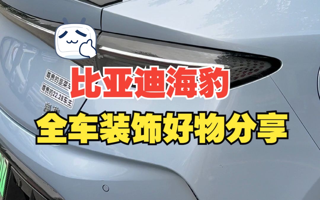 海豹全车装饰好物分享哔哩哔哩bilibili