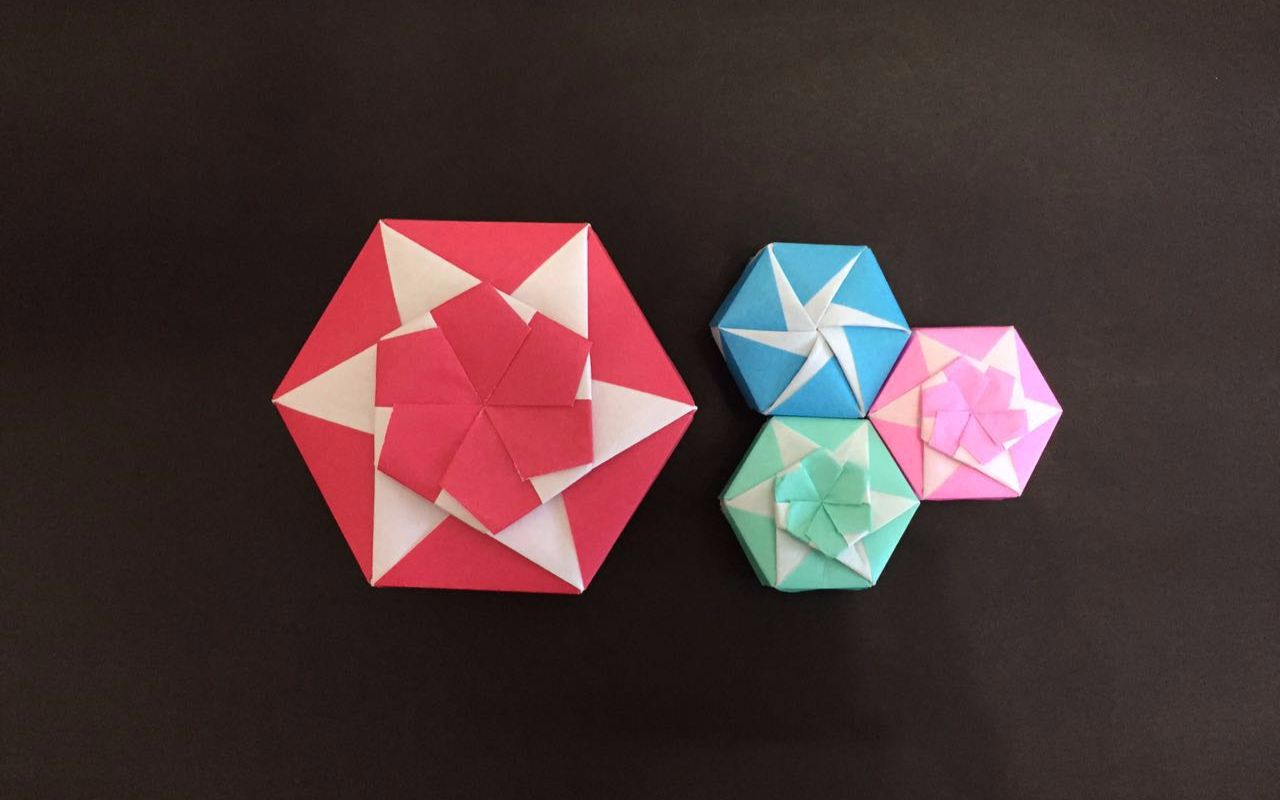 小樱学折纸两款六角盒浓浓的爱意藏进盒子里