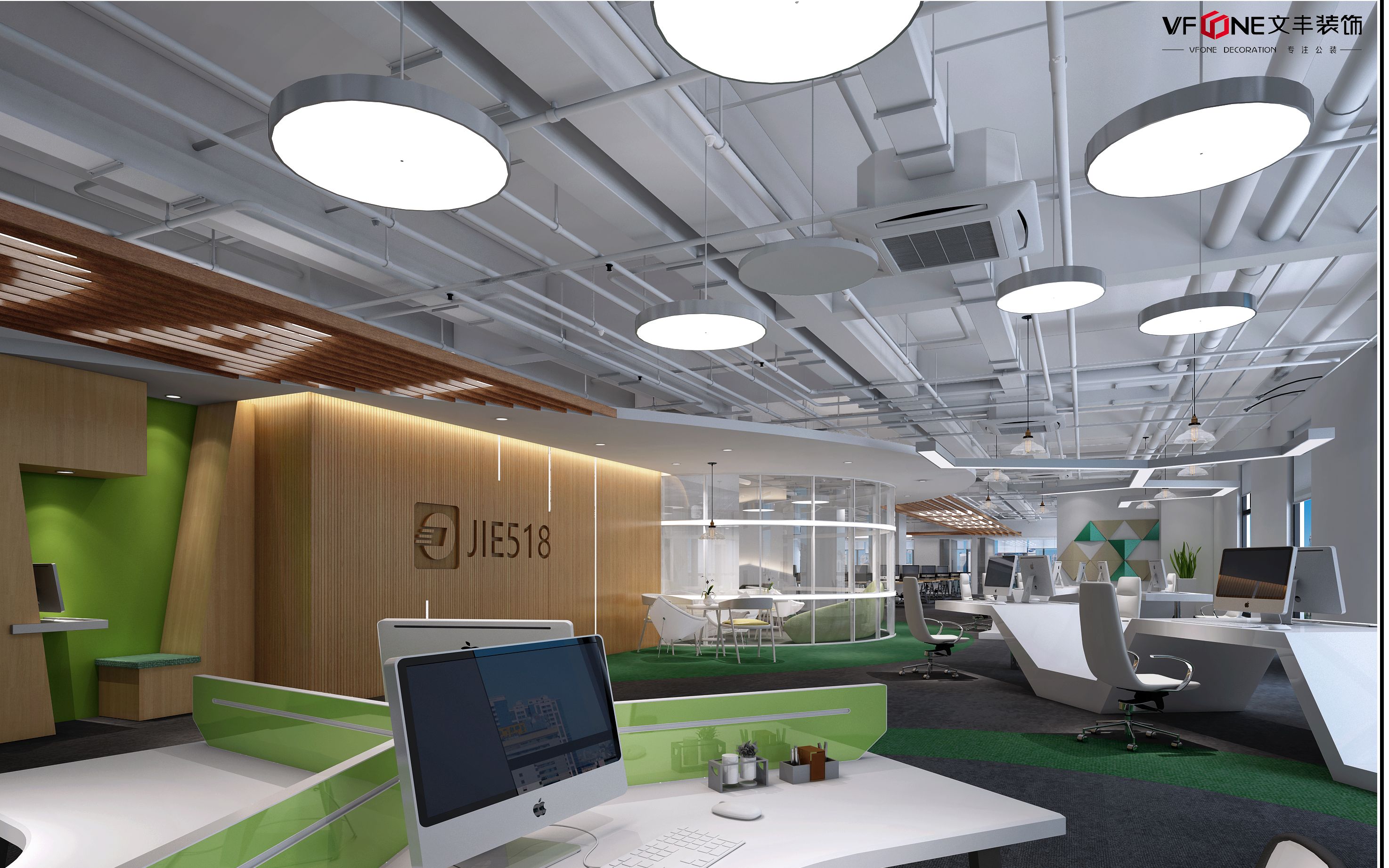 深圳金融风格办公室装修设计效果图,高端有档次!