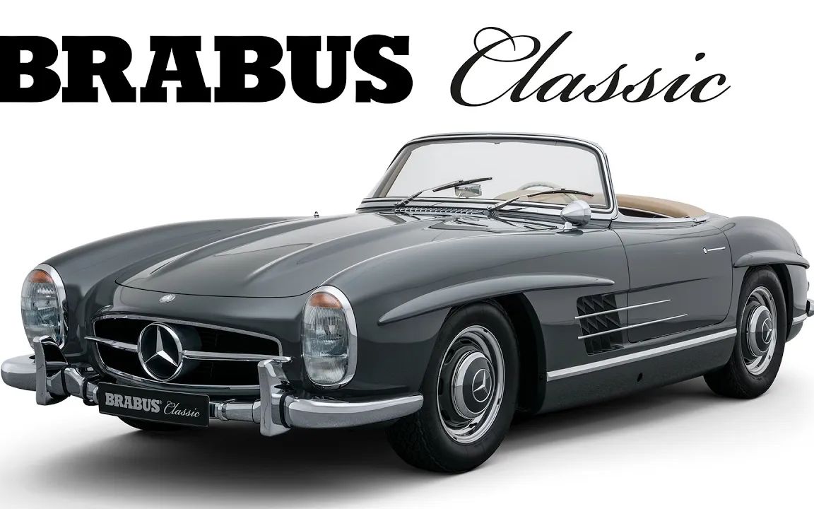 梅赛德斯奔驰复古老爷车MercedesBenz 300 SL Roadster哔哩哔哩bilibili