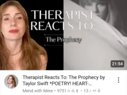 Télécharger la video: 中英双语机翻Mend With Mere心理医生Therapist Reacts To: The Prophecy by Taylor Swift