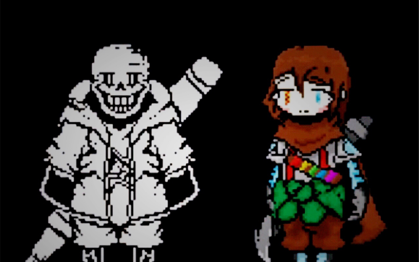【inkshift chara swapink papyrus fight】墨水错乱chara与反转墨水