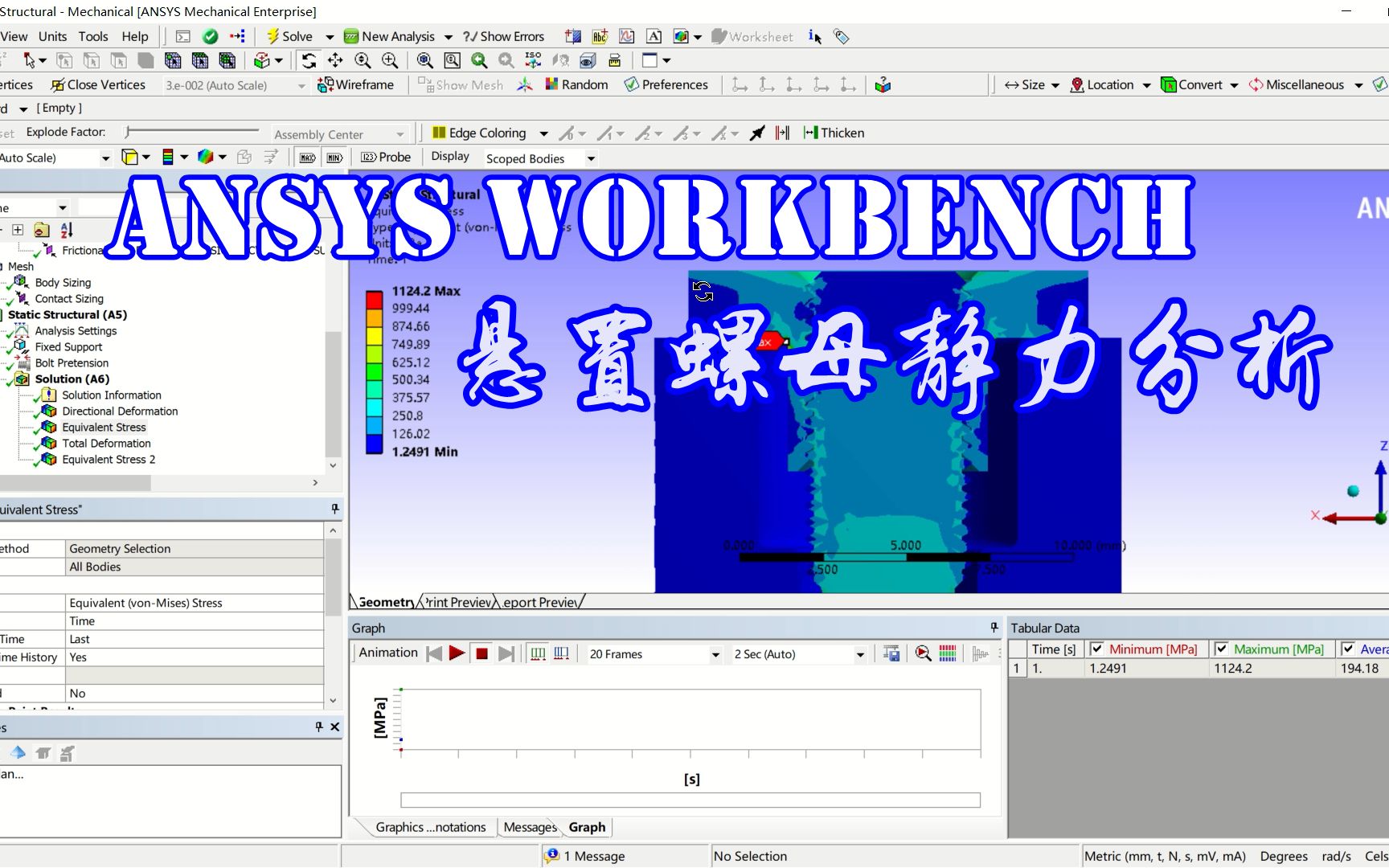 【静力分析】Ansys WorkBench 等强度”螺纹联接之环槽螺母静力分析哔哩哔哩bilibili