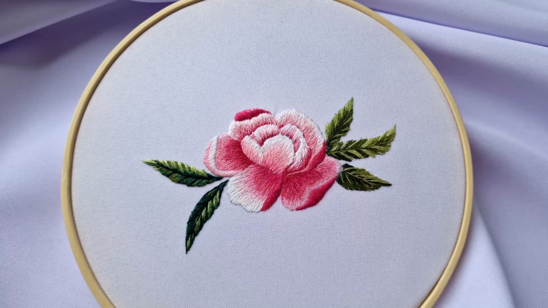 玫瑰刺绣教程how to embroider a flower