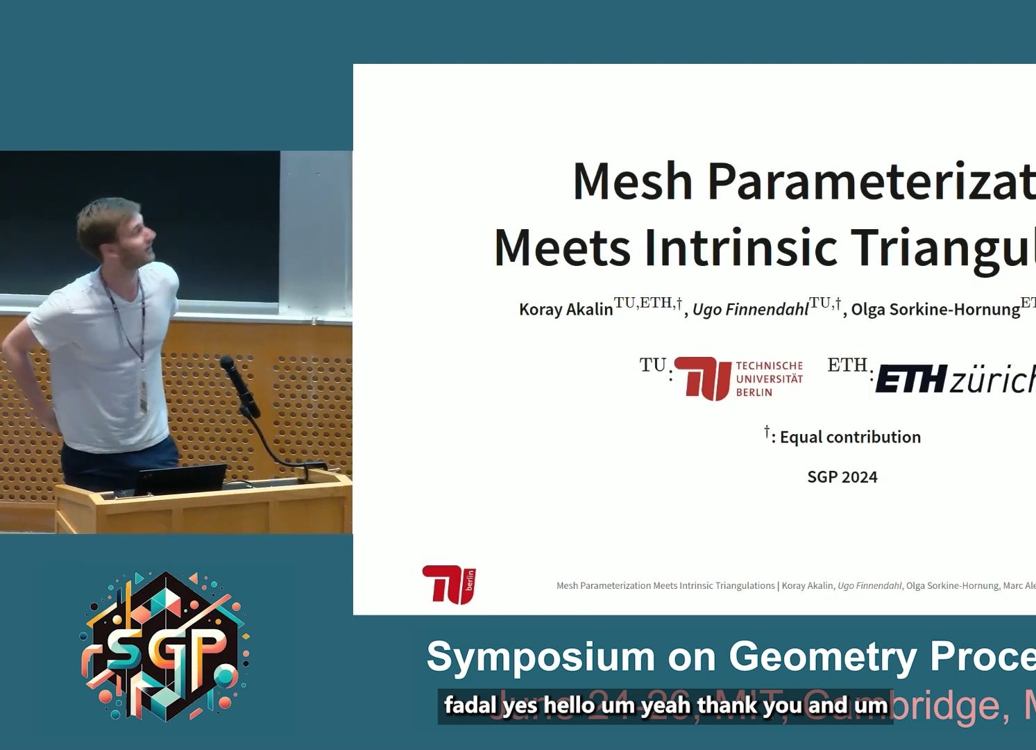 Technical papers session Parameterization and Curves (SGP 2024)哔哩哔哩bilibili