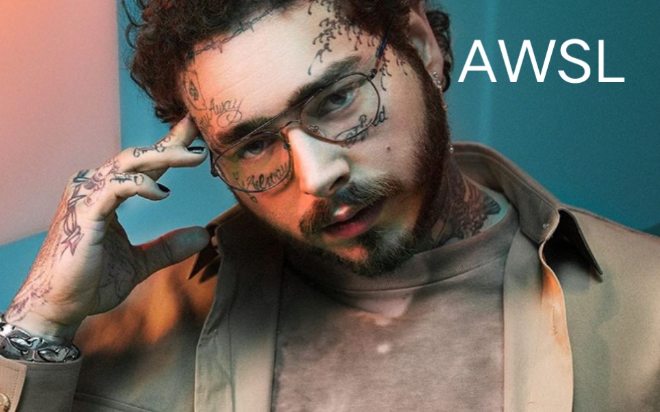 帅哭!post malone代言品牌眼镜广告