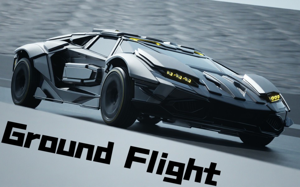 ground flight 科幻超跑3d cg