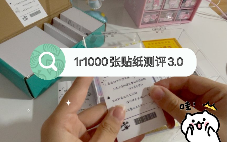 【1r1000张贴纸测评3.0】又来测评贴纸了!哔哩哔哩bilibili