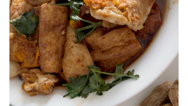 炎炎夏日美食解暑气6-随机美食红烧豆腐煎蛋