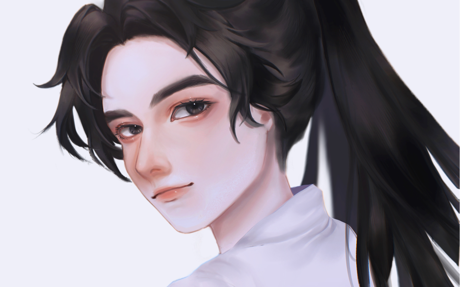 【procreate】古風高馬尾一男的