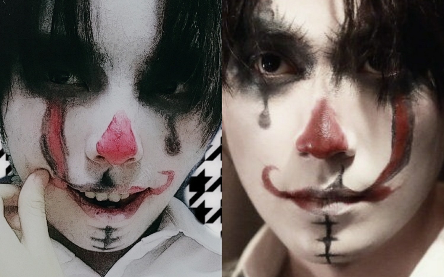 活动  朱一龙小丑居试妆!万圣节快乐!