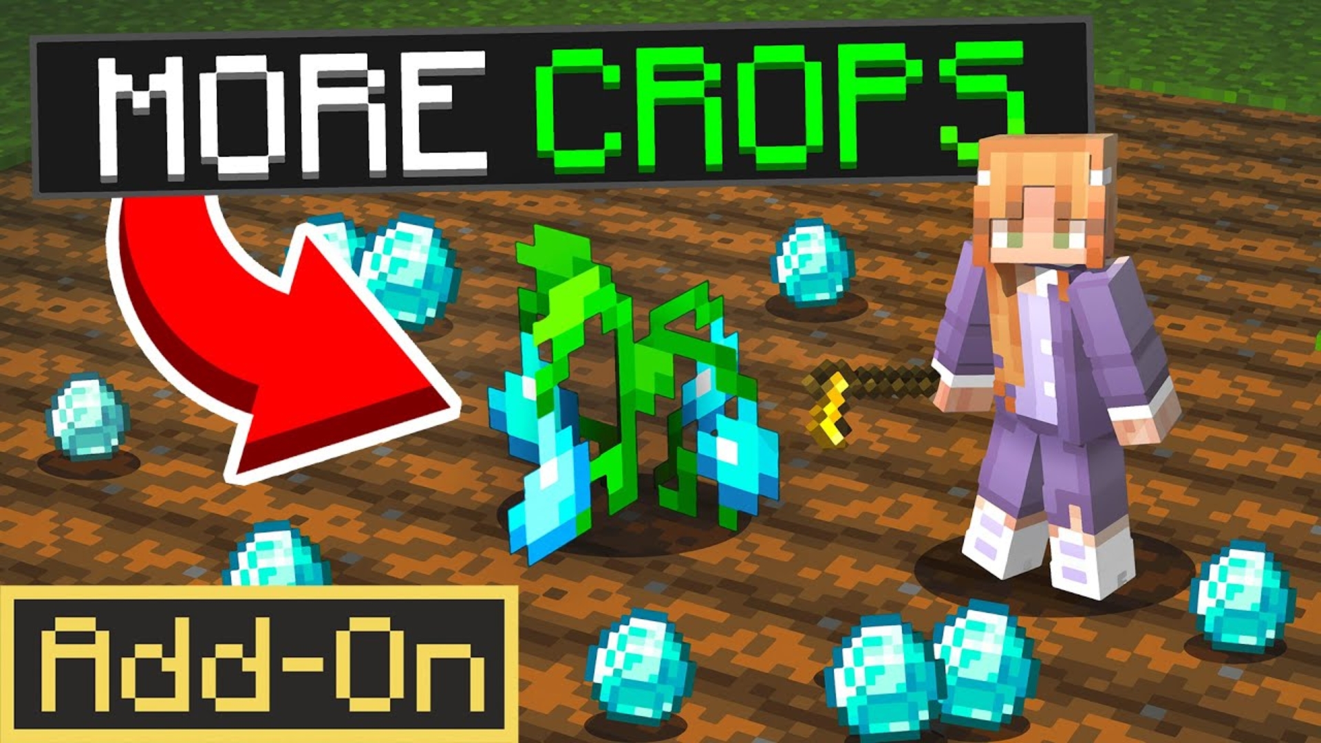 [免费下载]更多农作物 AddOn我的世界插件市场包免费下载Minecraft Marketplace More Crops AddOn单机游戏热门视频