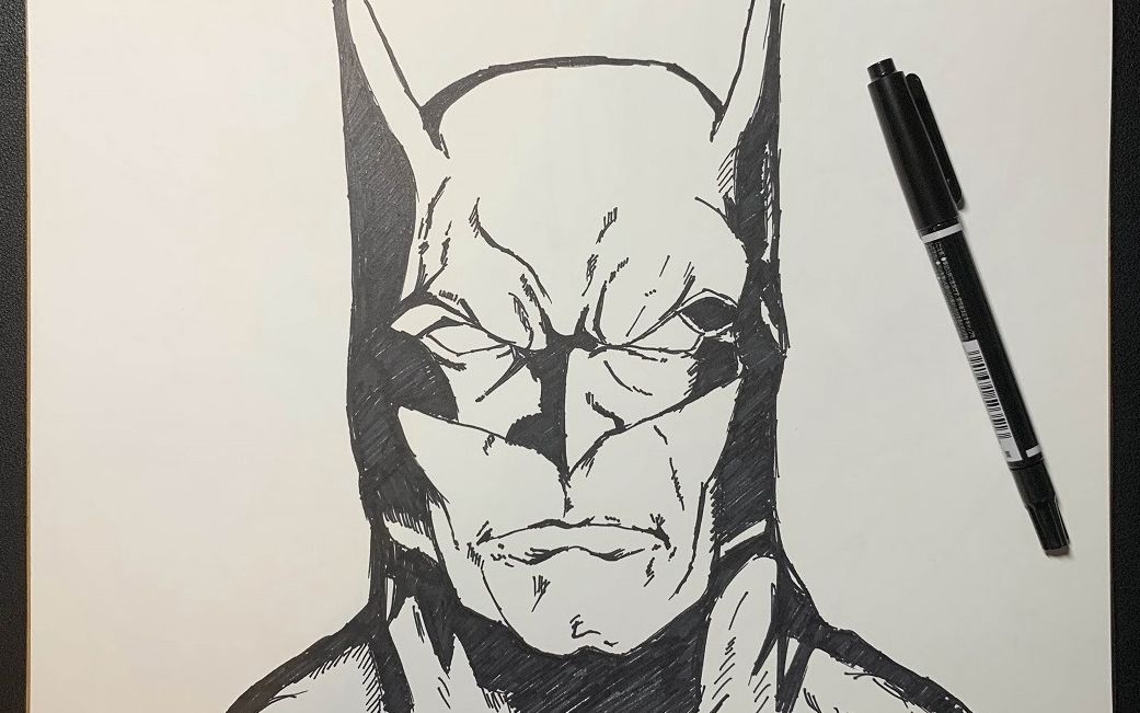 蝙蝠侠黑白壁纸图片