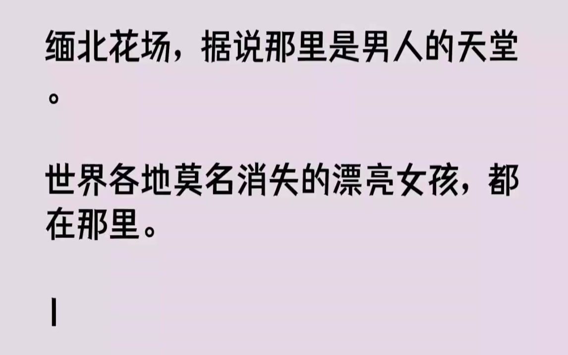 [图]【完结文】缅北花场，据说那里是男人的天堂。世界各地莫名消失的漂亮女孩，都在那里。...