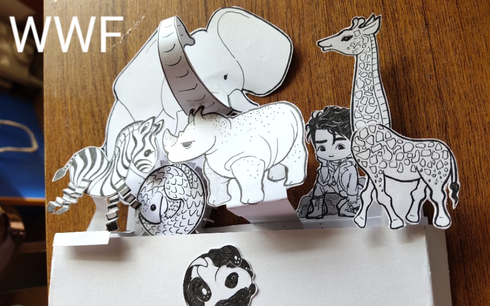 手工纯纸制齿轮传动装置一起保护野生动物吧