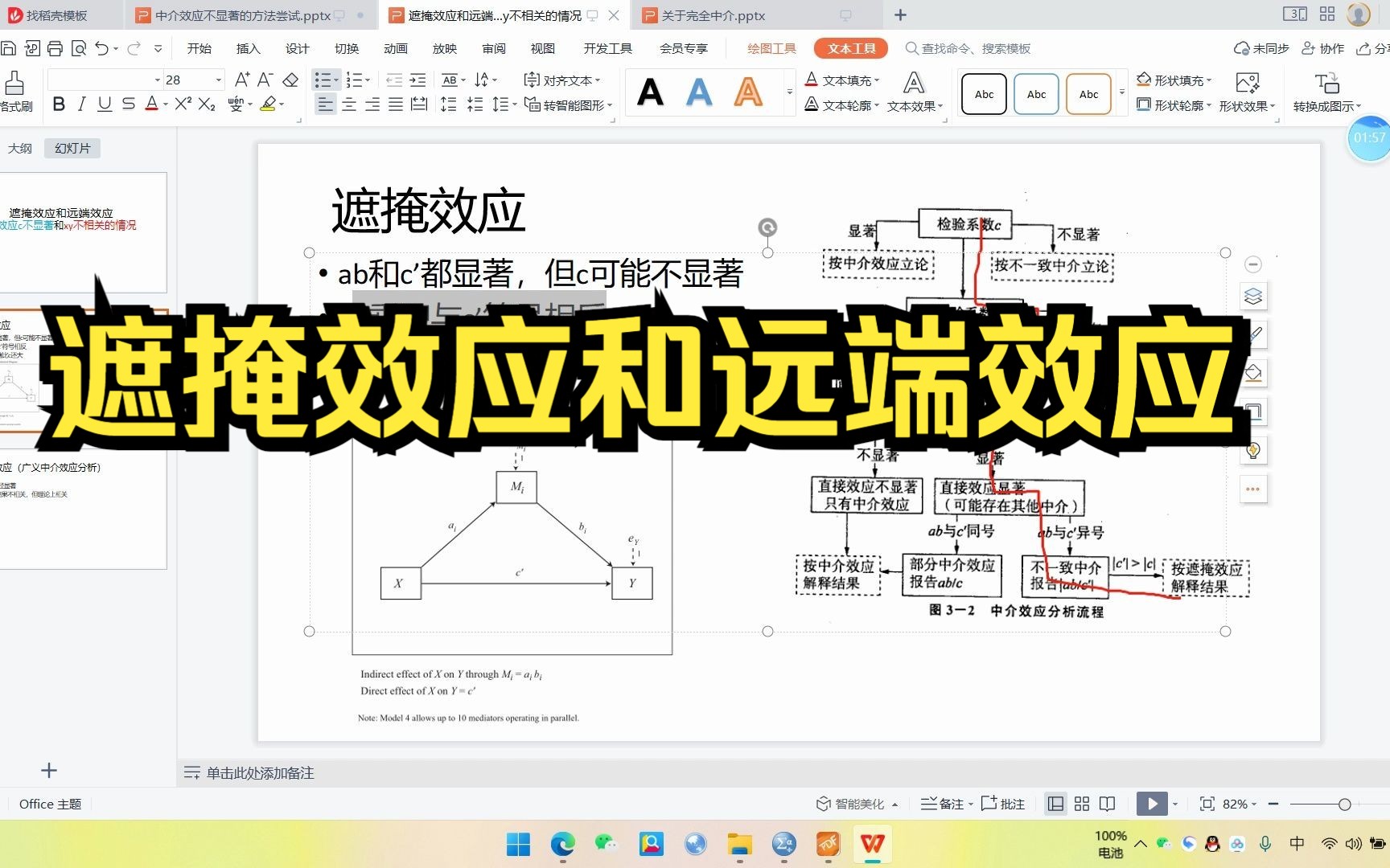 遮掩效应和远端效应(总效应不显著和xy不相关的情况)哔哩哔哩bilibili