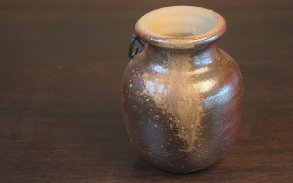 器满茶生活侘寂花器陶瓷花瓶备前烧日式摆件家居玄关民宿插花日本回流