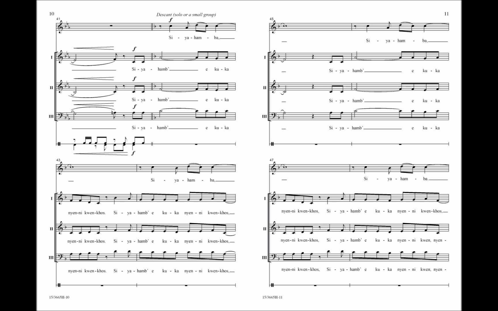 《siyahamba》祖鲁民歌合唱 同声三声部合唱