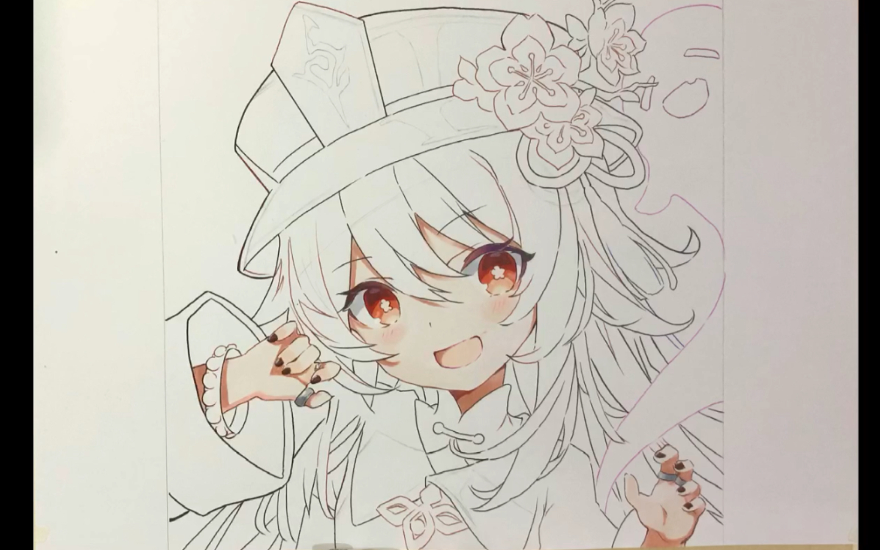 (马克笔肤色小教程)如何用五支笔画原神胡桃的肤色