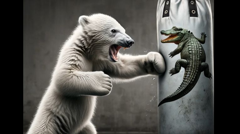 鳄鱼vs熊图片
