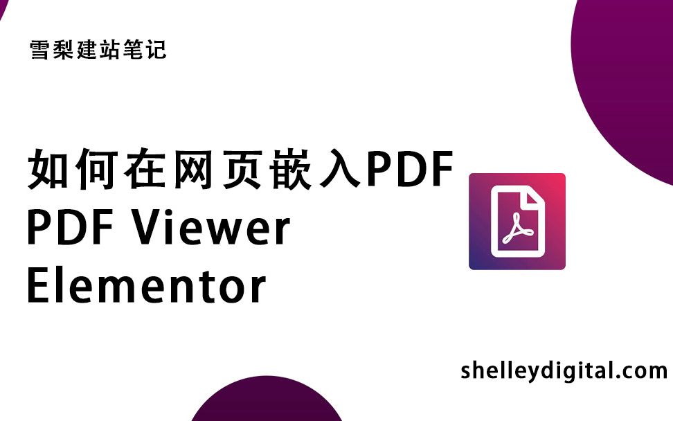 如何在网页嵌入PDF文件?「PDF Viewer Elementor」哔哩哔哩bilibili