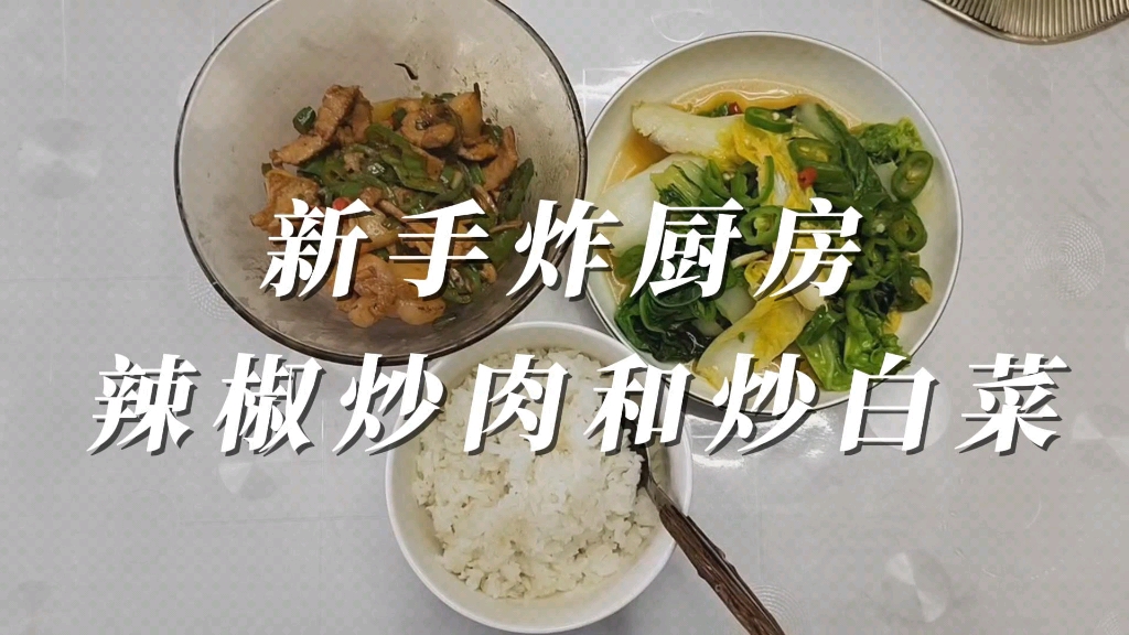 新手炸厨房之辣椒炒肉和炒白菜