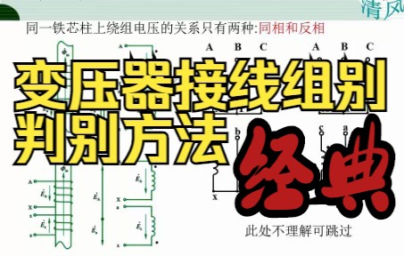 变压器绕组接线组别判别方法哔哩哔哩bilibili