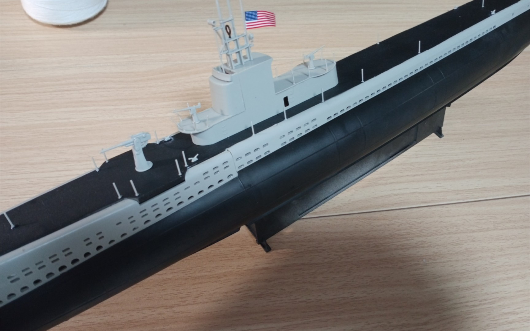 一年前的烂尾潜艇重新制作完成 1/144小号手小鲨鱼号冲潜潜艇