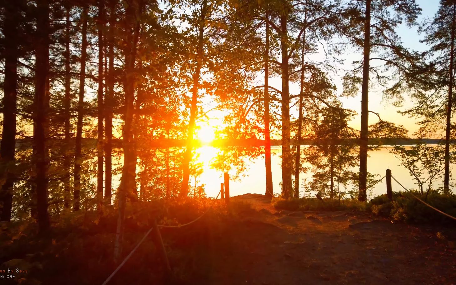 4k【芬兰】日落湖畔漫步 风景氛围短片 | halosenniemi 步行/旅游