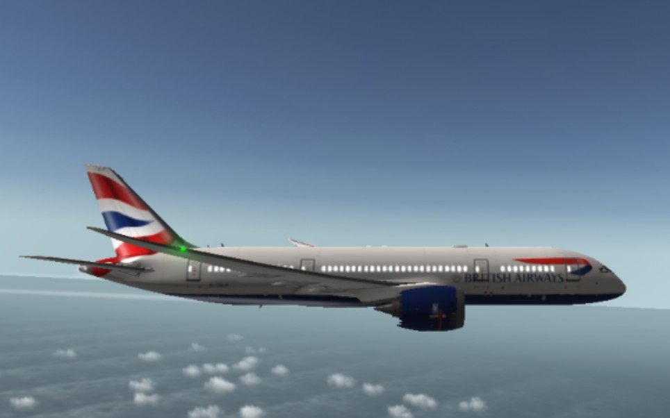 rfs 英國航空波音787 倫敦—雷克雅未克(2h40min)