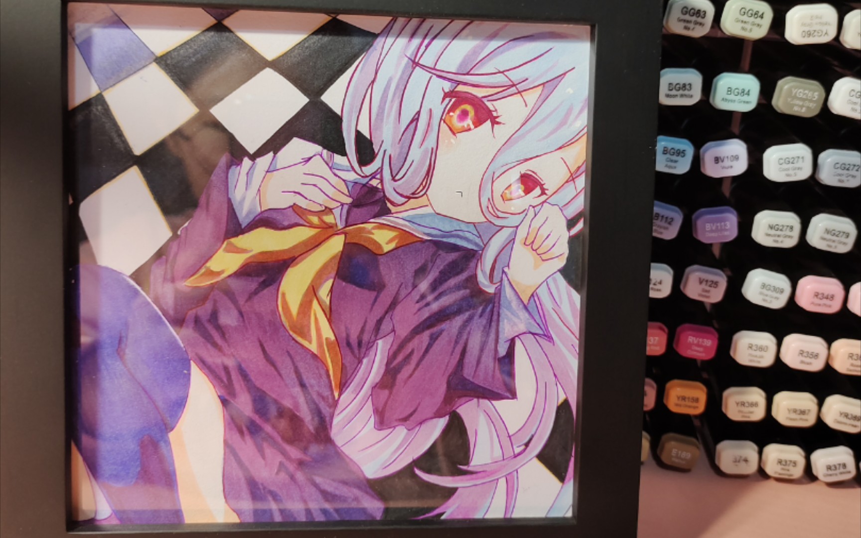 【1个赞画一个老婆】游戏人生白马克笔手绘