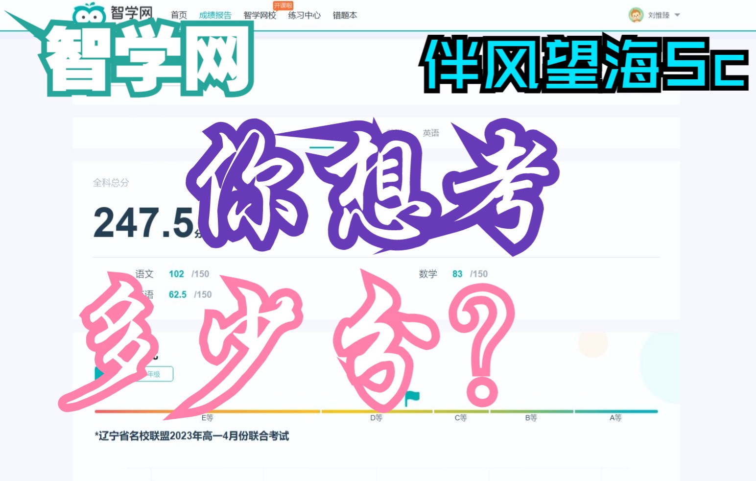 【智学网】你想考多少分?哔哩哔哩bilibili