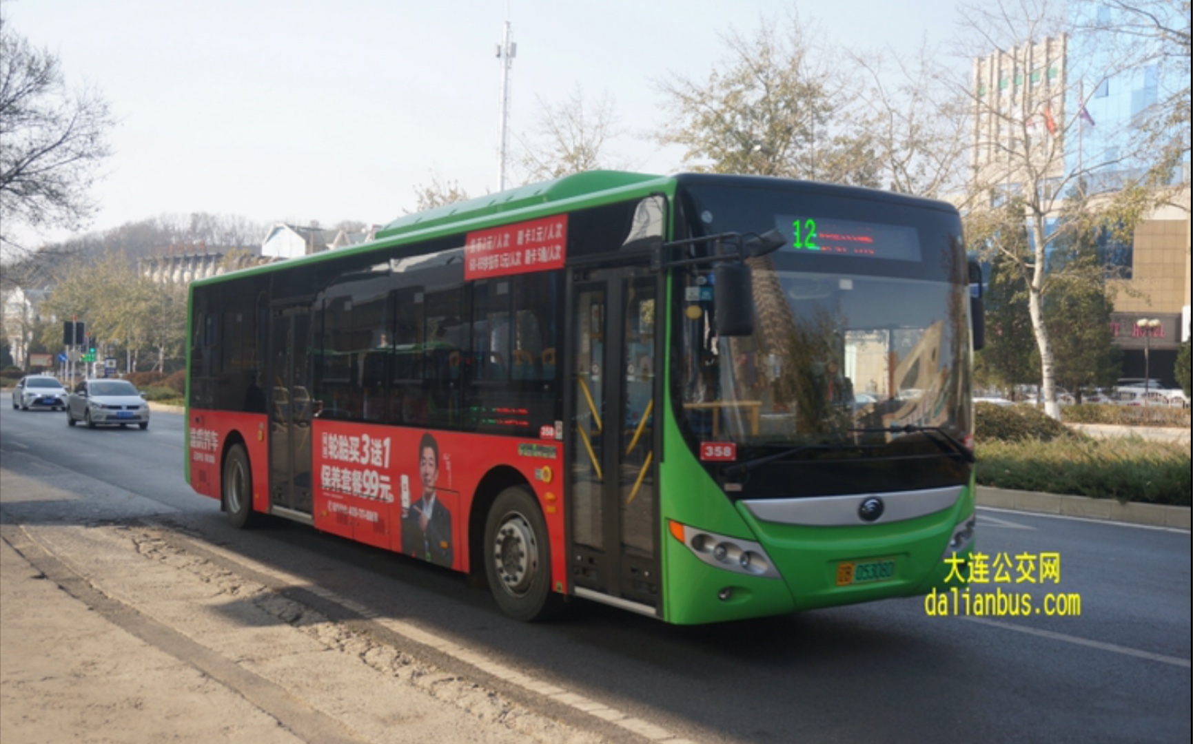 大连公交开发区12路五彩城北门金湾山城全程第一视角pov延时摄影