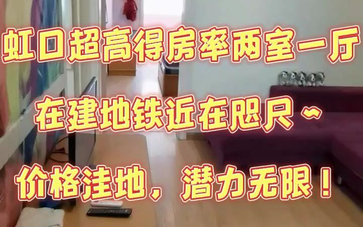 虹口超高得房率两室一厅! 在建地铁近在咫尺~ 价格洼地,潜力无限!哔哩哔哩bilibili