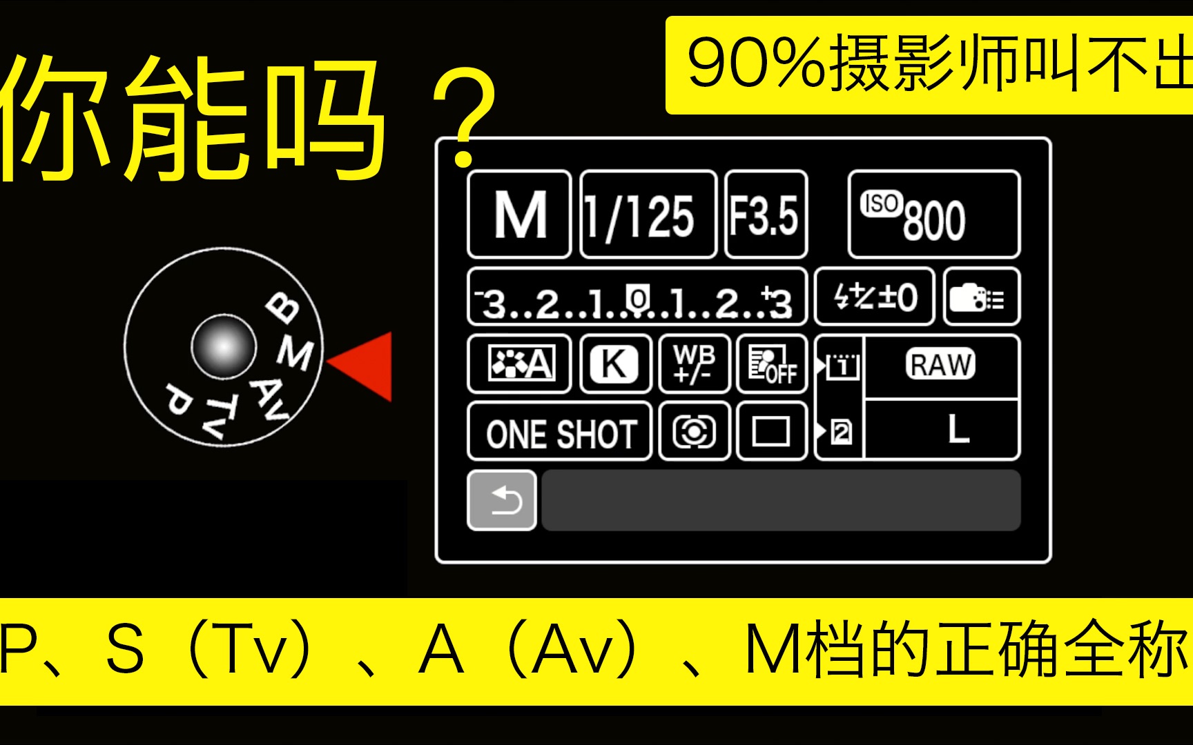 90%的摄影师都叫不出P、S(Tv)、A(Av)、M档全称,但知道后学摄影将变得更简单哔哩哔哩bilibili