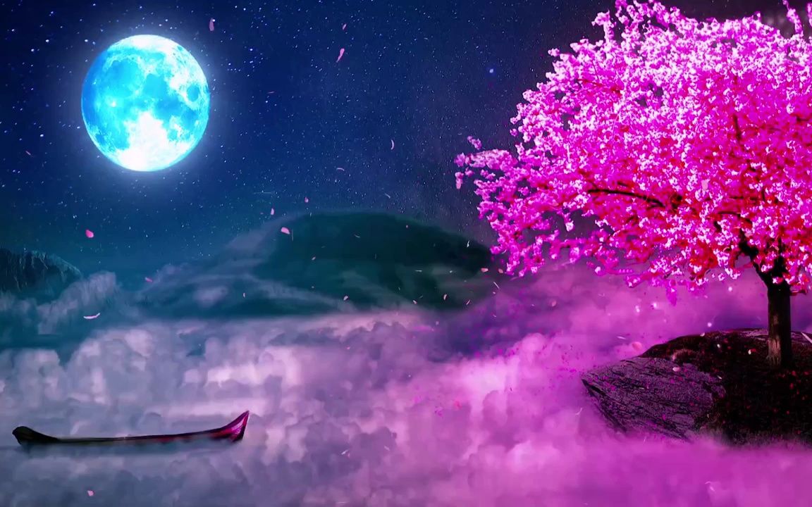 y829 一路生花 歌曲配乐 中国风水墨动态背景视频古风舞蹈晚会舞台led