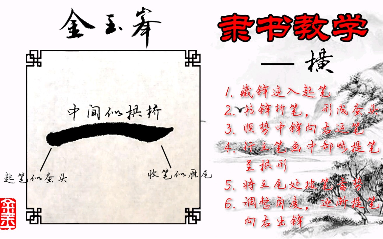 [图]隶书教学之基础笔画“横，竖”