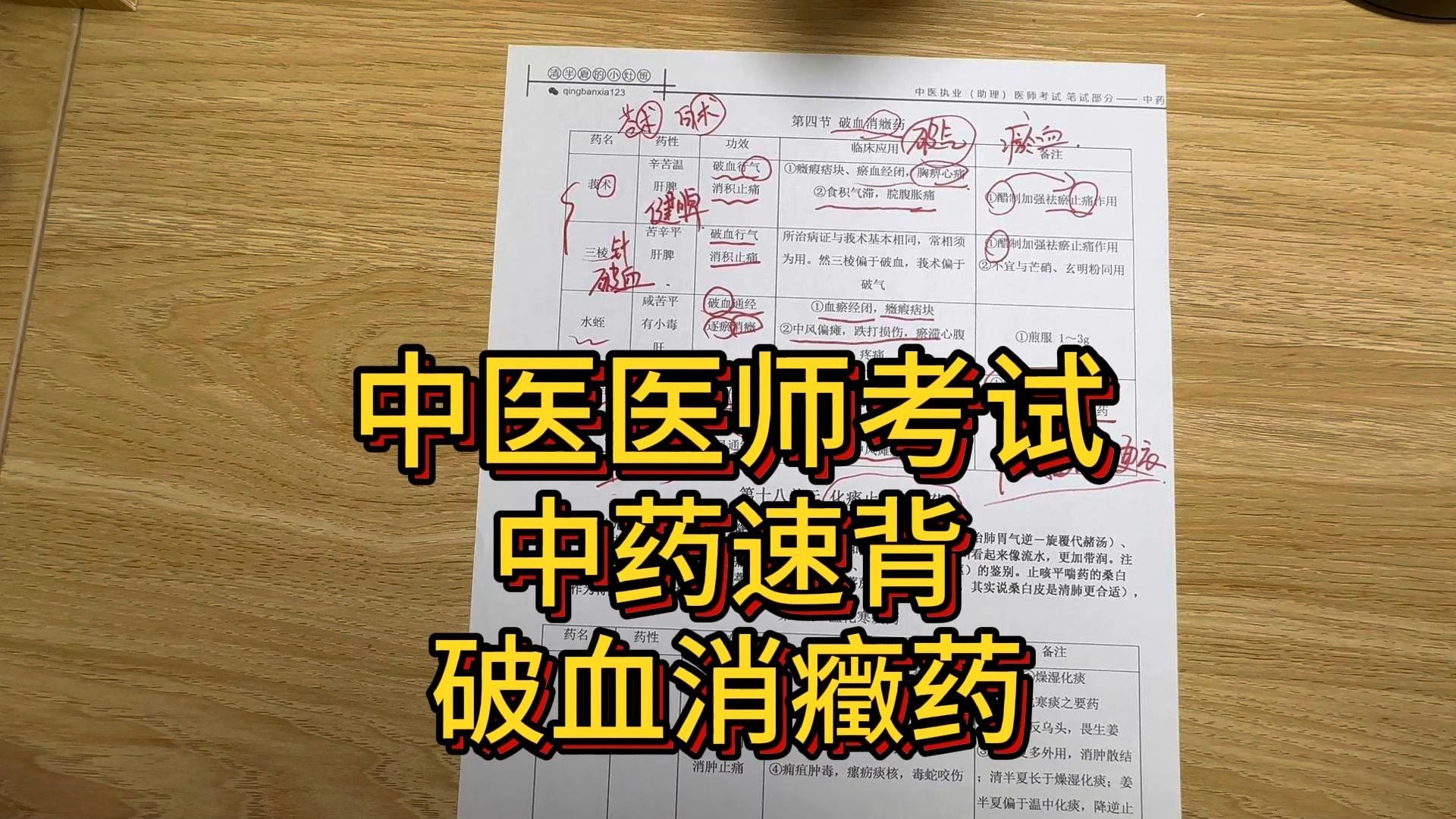 中医(助理、执业、师承、专长、考研)医师考试中药功效背诵破血消症药,三棱,莪术,穿山甲,水蛭哔哩哔哩bilibili