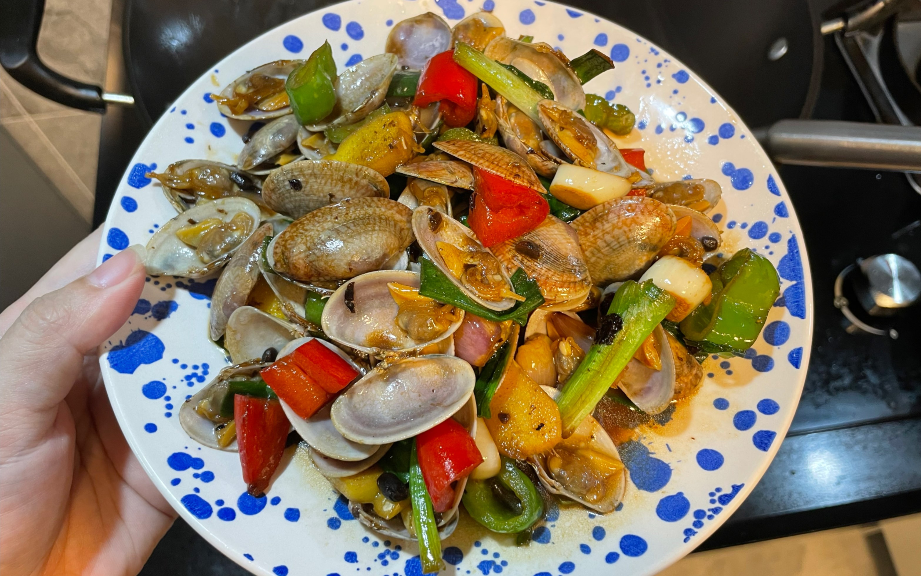 豉椒炒花甲|简单易熟|咸鲜美味