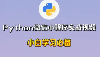 Python微信小程序实战视频 小白学习必备