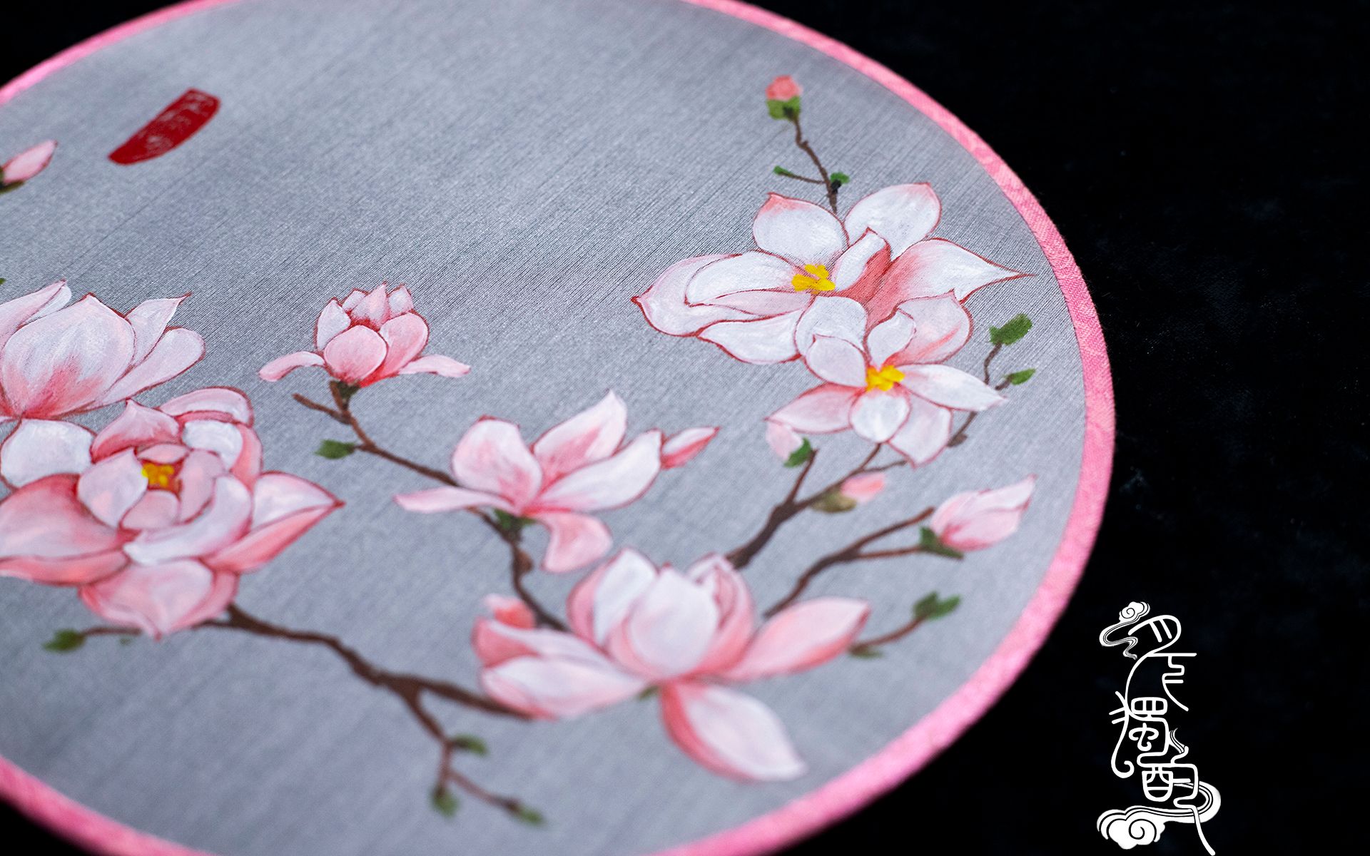 【手绘团扇】 —— 玉兰词