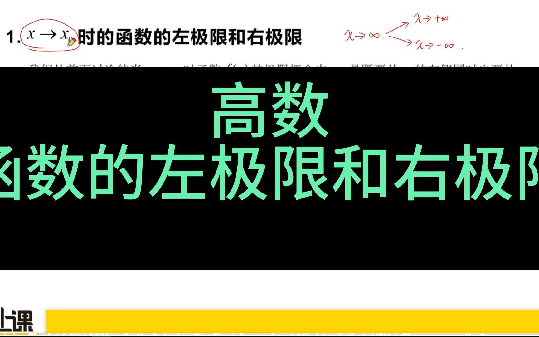 专升本【哎上课】高数——函数的左极限和右极限哔哩哔哩bilibili