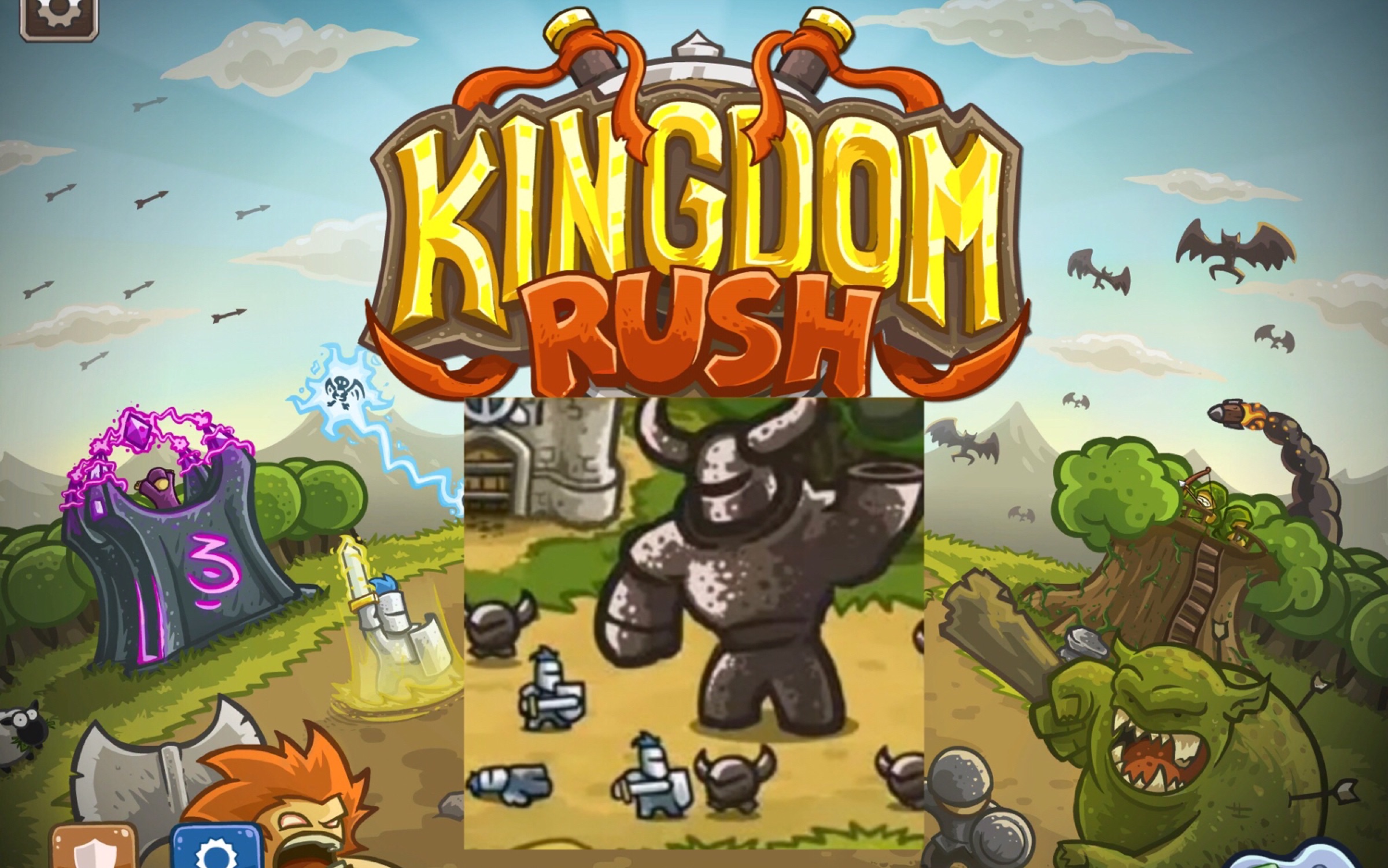 【王国保卫战初代】砖家级攻略 老兵难度第6关战役 第一个boss「毁灭