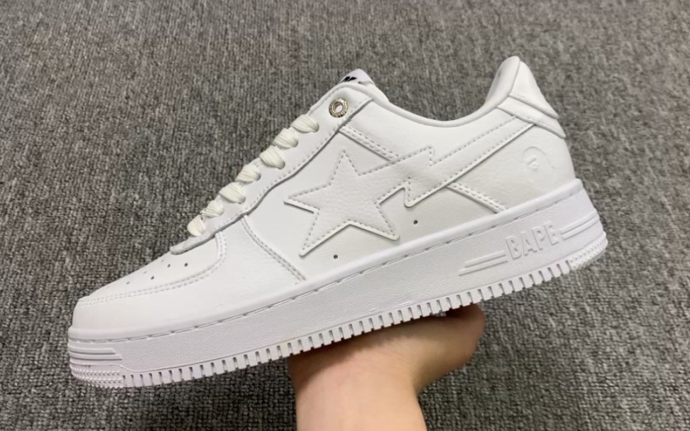 bape sta 纯白荔枝纹!尺码:36-45!