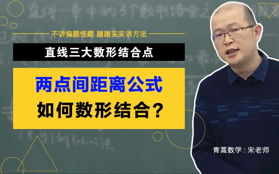 高中数学:直线三大数形结合点——两点间距离公式,如何来应用?哔哩哔哩bilibili