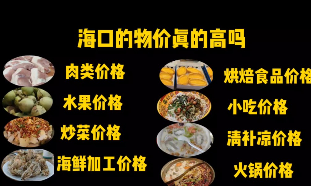 海口的物价真的高吗,看完这条视频就知道了,对比一下你家乡价格哔哩哔哩bilibili