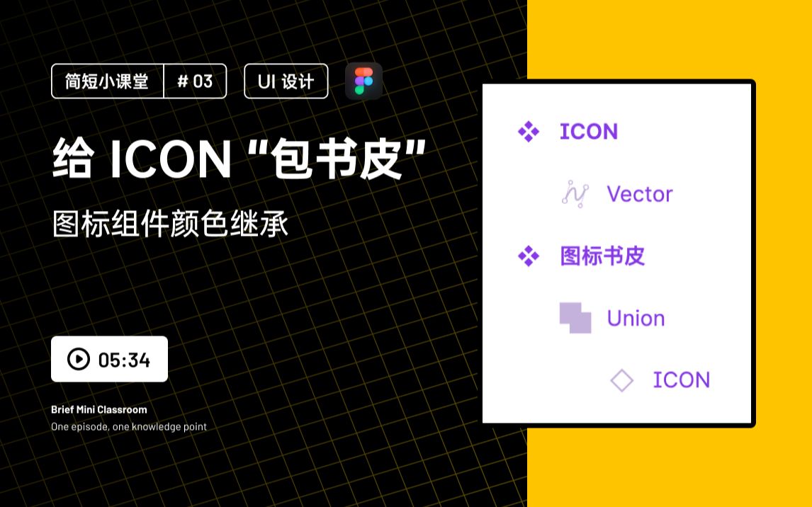 [图]UI 设计教程 给图标包个书皮 | Figma 图标组件颜色继承  | 简短小课堂 #3 新像素