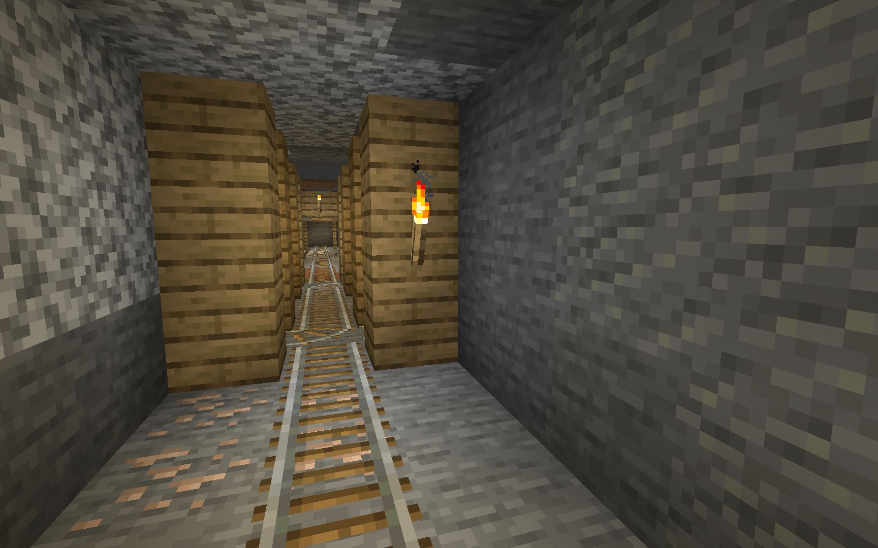 minecraft正式版还原废弃矿井原样演示