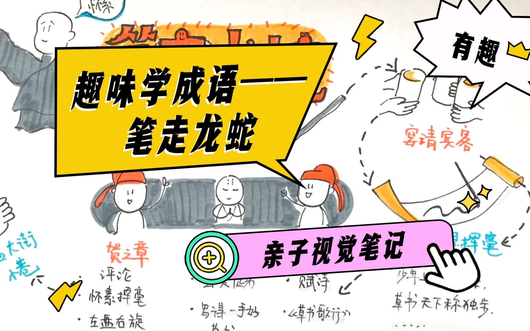 亲子视觉笔记听故事学成语笔走龙蛇